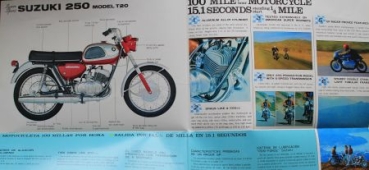 Suzuki 250 Model T20 Modelprogram 1975 Motorbikebrochure (9150)